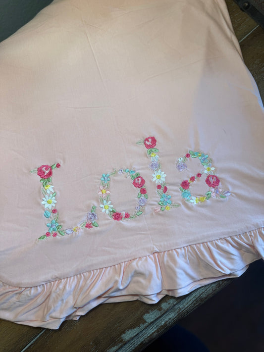 Sweet Bamboo Ruffle Edge Blanket